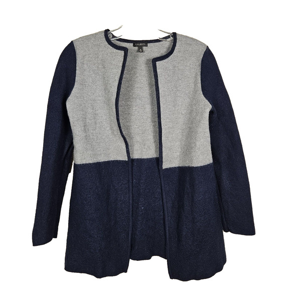 Talbots Merino Wool Blend Womens Cardigan Sweater Open Front Longline Layer M - Picture 6 of 10